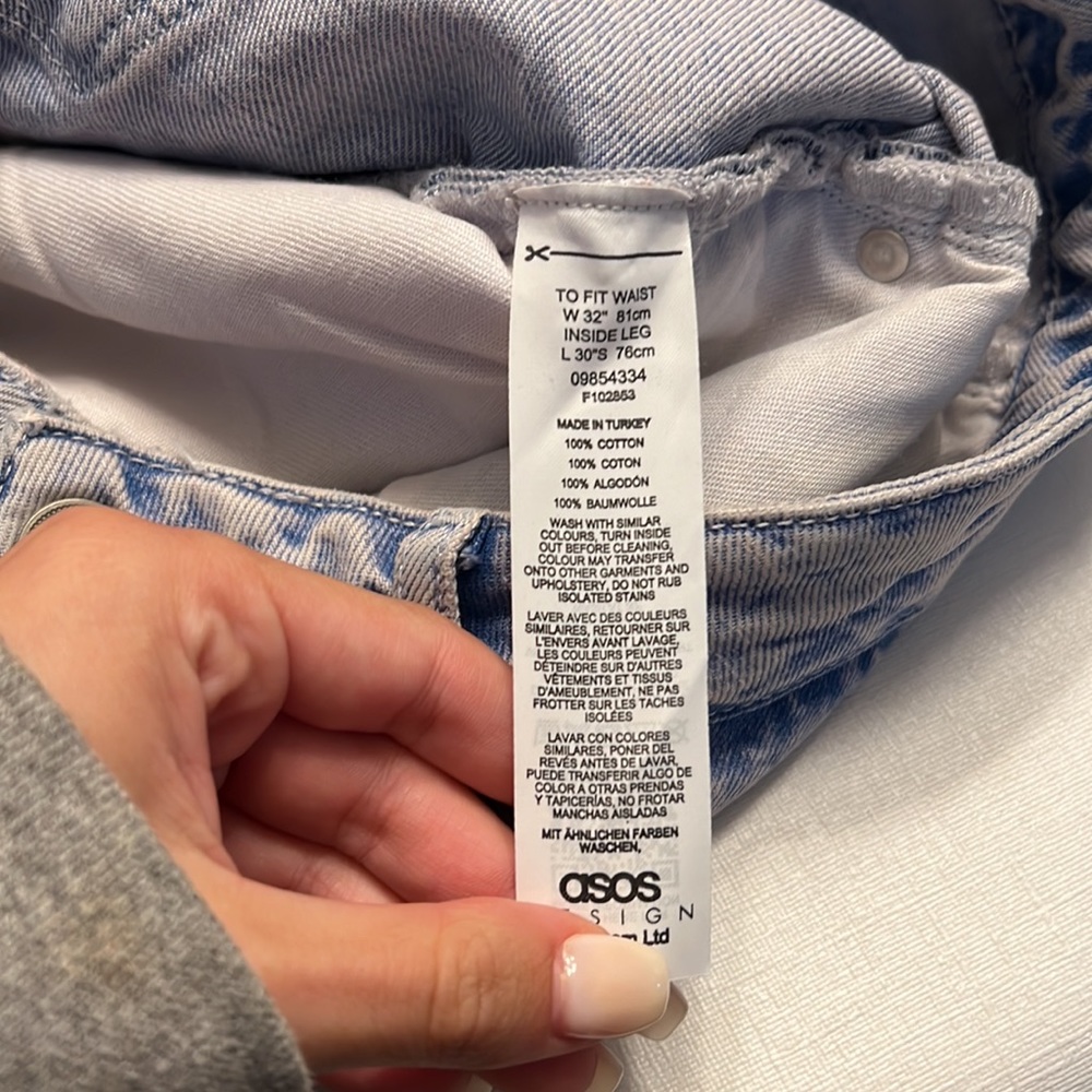 ASOS Design Straight Leg Pants In Washed Lavender - Picture 8 of 8